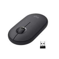 Logitech Pebble Wireless Mouse with Bluetooth or 2.4 GHz Receiver, Silent, Slim Computer Mouse black Logitech Pebble Wireless Mouse with Bluetooth or 2.4 GHz Receiver, Silent, Slim Computer Mouse black