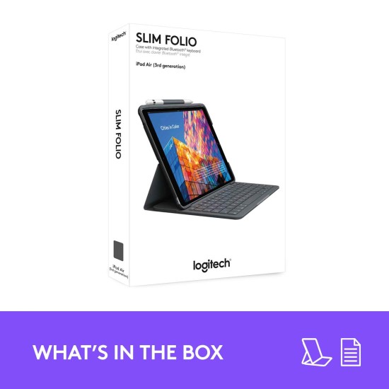 Logitech iPad Air (3rd Generation) Keyboard Case | Slim Folio with Integrated Wireless Keyboard (Graphite) Logitech iPad Air (3rd Generation) Keyboard Case | Slim Folio with Integrated Wireless Keyboard (Graphite)