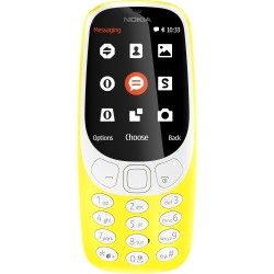 Nokia 3310 Dual SIM Keypad Phone with MP3 Player, Wireless FM Radio and Rear Camera | Yellow
