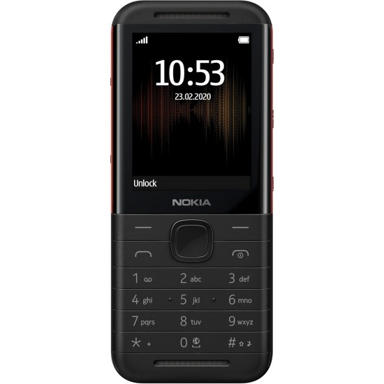 Nokia 5310 Dual SIM Feature Phone with MP3 Player, Wireless FM Radio and Rear Camera (White/Red)