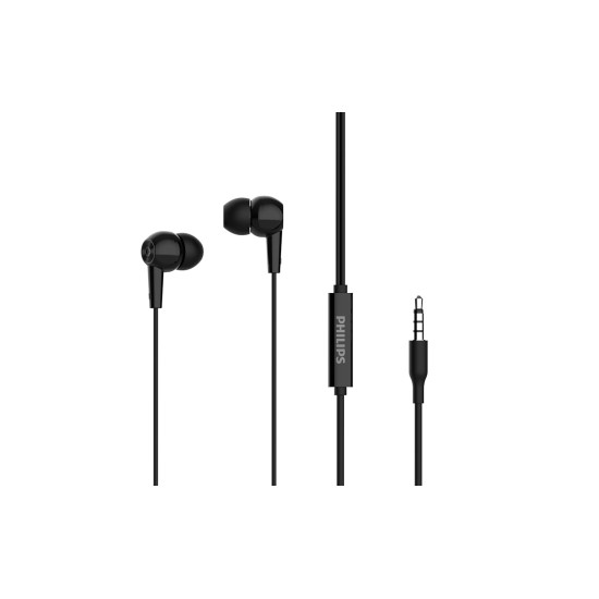 Philips Audio SHE1505 Wired in Ear Earphones with Mic (Black) Philips Audio SHE1505 Wired in Ear Earphones with Mic (Black)