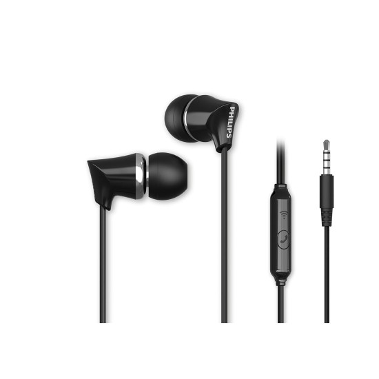 Philips Audio TAE1126 Wired in Ear Earphones with mic, 10 mm Driver, Powerful bass and Clear Sound, Black Philips Audio TAE1126 Wired in Ear Earphones with mic, 10 mm Driver, Powerful bass and Clear Sound, Black