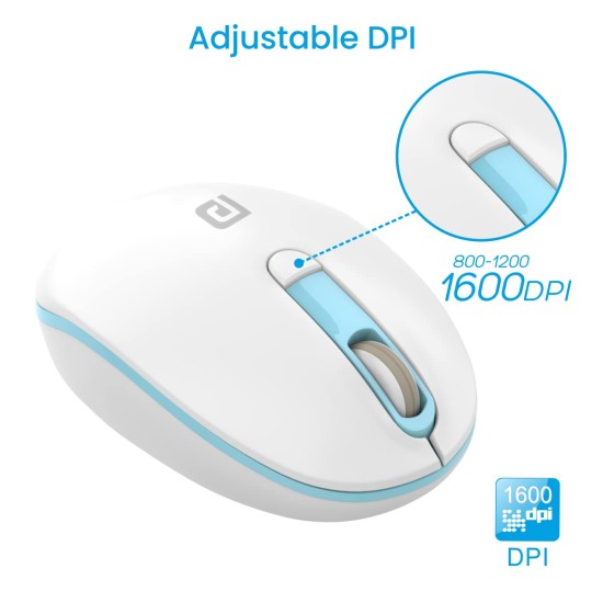 Portronics Toad 11 Wireless Mouse, 2.4 GHz Connectivity with USB Nano Dongle, Adjustable (Blue) Portronics Toad 11 Wireless Mouse, 2.4 GHz Connectivity with USB Nano Dongle, Adjustable (Blue)