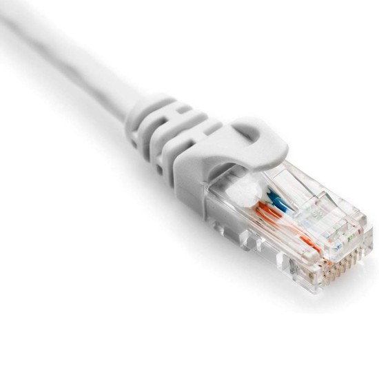 Quantum RJ45 Ethernet Patch/LAN Cable with Gold Plated Connectors Supports Upto 1000Mbps -5.9Feet (1.8 Meters) - (White) Quantum RJ45 Ethernet Patch/LAN Cable with Gold Plated Connectors Supports Upto 1000Mbps -5.9Feet (1.8 Meters) - (White)