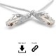 Quantum RJ45 Ethernet Patch/LAN Cable with Gold Plated Connectors Supports Upto 1000Mbps -5.9Feet (1.8 Meters) - (White) Quantum RJ45 Ethernet Patch/LAN Cable with Gold Plated Connectors Supports Upto 1000Mbps -5.9Feet (1.8 Meters) - (White)