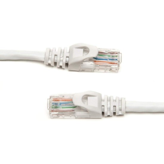 Quantum RJ45 Ethernet Patch/LAN/Router Cable with Gold Plated Connectors Supports Upto 1000Mbps - (3 Meters) - (White) Quantum RJ45 Ethernet Patch/LAN/Router Cable with Gold Plated Connectors Supports Upto 1000Mbps - (3 Meters) - (White)