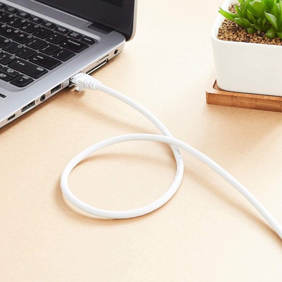 Quantum RJ45 Ethernet Patch/LAN/Router Cable with Gold Plated Connectors Supports Upto 1000Mbps - (3 Meters) - (White) Quantum RJ45 Ethernet Patch/LAN/Router Cable with Gold Plated Connectors Supports Upto 1000Mbps - (3 Meters) - (White)