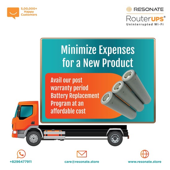 RESONATE RouterUPS CRU12V2A Router UPS Compatible with, Set Top Box, Alexa, Mini Camera RESONATE RouterUPS CRU12V2A Router UPS Compatible with, Set Top Box, Alexa, Mini Camera