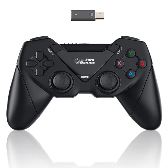 RPM Euro Games Laptop/PC Controller 2.4G Wireless Gamepad for Windows - 7, 8, 8.1,10, XP & PS3. Plug and Play with USB Dongle Connect RPM Euro Games Laptop/PC Controller 2.4G Wireless Gamepad for Windows - 7, 8, 8.1,10, XP & PS3. Plug and Play with USB Dongle Connect