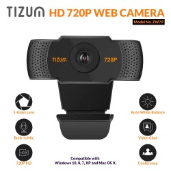 Tizum ZW79- HD 720p Webcam, Widescreen Viewing Angle, Auto Light Correction, Noise-Reducing Mic, for Skype Tizum ZW79- HD 720p Webcam, Widescreen Viewing Angle, Auto Light Correction, Noise-Reducing Mic, for Skype