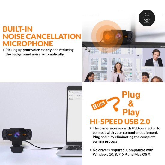 Tizum ZW79- HD 720p Webcam, Widescreen Viewing Angle, Auto Light Correction, Noise-Reducing Mic, for Skype Tizum ZW79- HD 720p Webcam, Widescreen Viewing Angle, Auto Light Correction, Noise-Reducing Mic, for Skype