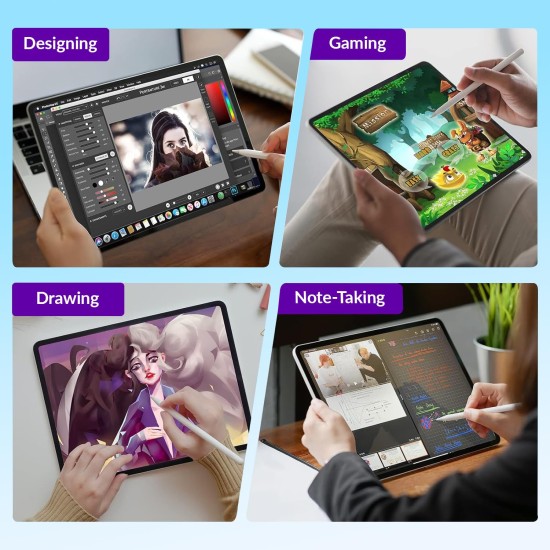 Tukzer Stylus Pen for iPad 2018-2023, iPad 10.2 Inch, Pro 11 Inch Palm Rejection & Tilt Sensitivity, Writing/Drawing (White) Tukzer Stylus Pen for iPad 2018-2023, iPad 10.2 Inch, Pro 11 Inch Palm Rejection & Tilt Sensitivity, Writing/Drawing (White)