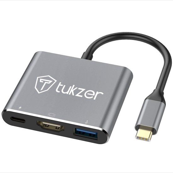 Tukzer USB C to HDMI Adapter (3 in 1) Type C Hub 3.1 to (TZ-Q11 Space Grey) Tukzer USB C to HDMI Adapter (3 in 1) Type C Hub 3.1 to (TZ-Q11 Space Grey)