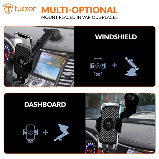 Tukzer Universal Car Mount Mobile Holder Stand| Strong Suction Cup, Double Shift Locking for Dashboard Windshield,Black Tukzer Universal Car Mount Mobile Holder Stand| Strong Suction Cup, Double Shift Locking for Dashboard Windshield,Black