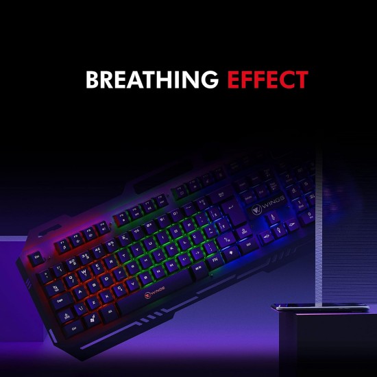 Wings USB Grind105 with Metallic casing, 19 Anti-ghosting Key and Letter Illumination Keyboard (Black) Wings USB Grind105 with Metallic casing, 19 Anti-ghosting Key and Letter Illumination Keyboard (Black)