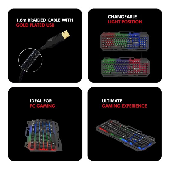 Wings USB Grind105 with Metallic casing, 19 Anti-ghosting Key and Letter Illumination Keyboard (Black) Wings USB Grind105 with Metallic casing, 19 Anti-ghosting Key and Letter Illumination Keyboard (Black)