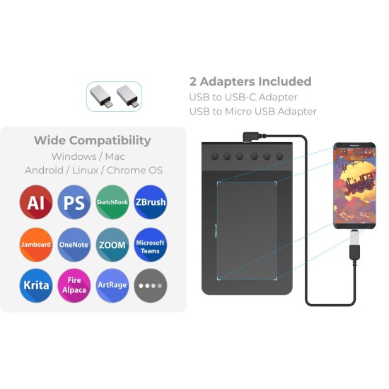 XP-PEN StarG640S Android Supported Graphics Drawing Tablet Pen Tablet, 6 Shortcut Keys (Black, 6x4 Size) XP-PEN StarG640S Android Supported Graphics Drawing Tablet Pen Tablet, 6 Shortcut Keys (Black, 6x4 Size)