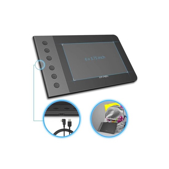 XP-PEN StarG640S Android Supported Graphics Drawing Tablet Pen Tablet, 6 Shortcut Keys (Black, 6x4 Size) XP-PEN StarG640S Android Supported Graphics Drawing Tablet Pen Tablet, 6 Shortcut Keys (Black, 6x4 Size)