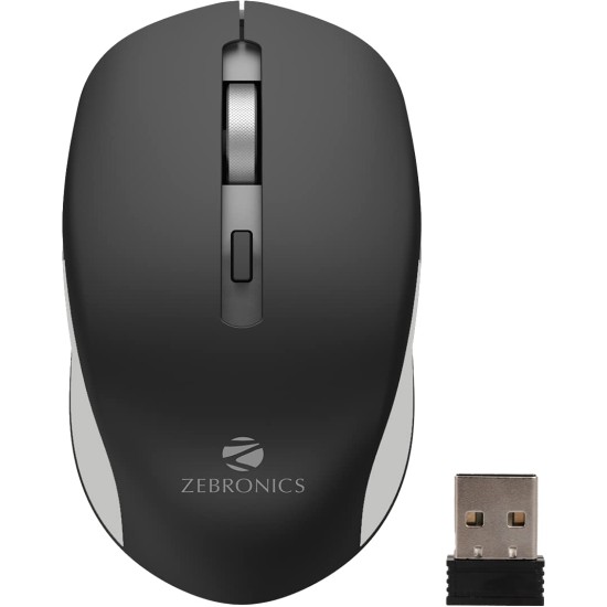 ZEBRONICS Zeb-Jaguar Wireless Mouse, 2.4GHz with USB Nano Receiver ZEBRONICS Zeb-Jaguar Wireless Mouse, 2.4GHz with USB Nano Receiver