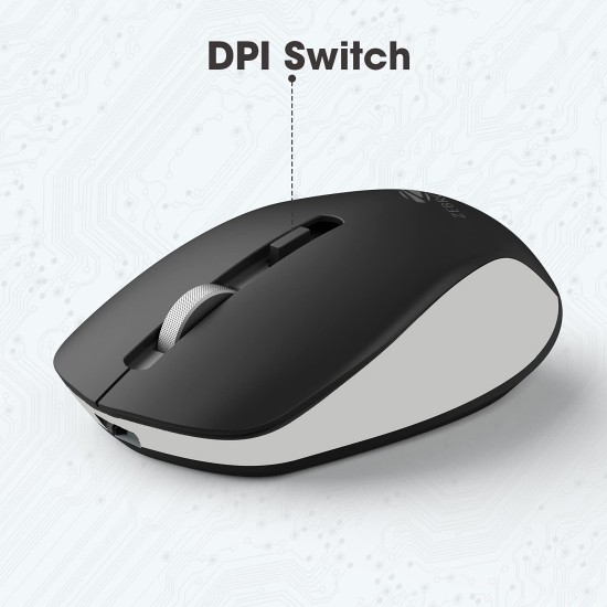 ZEBRONICS Zeb-Jaguar Wireless Mouse, 2.4GHz with USB Nano Receiver ZEBRONICS Zeb-Jaguar Wireless Mouse, 2.4GHz with USB Nano Receiver