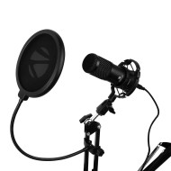 ZEBRONICS Zeb-Lucid PRO Desktop Mount Condenser Microphone, Black ZEBRONICS Zeb-Lucid PRO Desktop Mount Condenser Microphone, Black