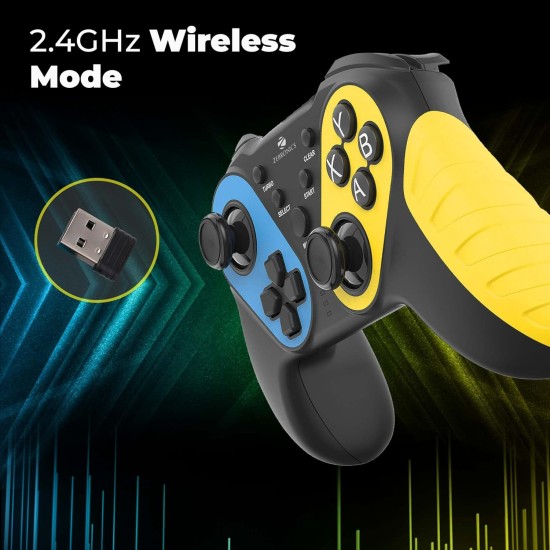ZEBRONICS Zeb-MAX Play Windows Compatible 2.4GHz Wireless Gamepad with 10H* Backup, Turbo Mode ZEBRONICS Zeb-MAX Play Windows Compatible 2.4GHz Wireless Gamepad with 10H* Backup, Turbo Mode