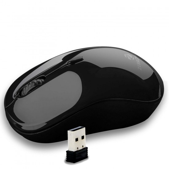 Zebronics Shine Wireless Optical Mouse - 2.4GHz with USB (Black) Zebronics Shine Wireless Optical Mouse - 2.4GHz with USB (Black)