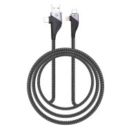 Zebronics UCLC65B 65 Watts PD Fast charging 4 in 1 cable with USB/Type C to Type C/Lightning connector Zebronics UCLC65B 65 Watts PD Fast charging 4 in 1 cable with USB/Type C to Type C/Lightning connector
