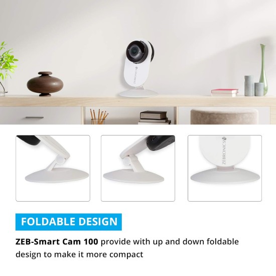 Zebronics Zeb Smart Cam 100 Smart Home Automation WiFi Camera with Remote Monitoring Zebronics Zeb Smart Cam 100 Smart Home Automation WiFi Camera with Remote Monitoring