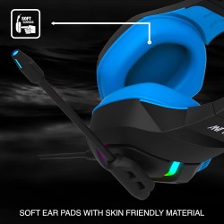 Ant Esports H530 Multi-Platform Pro RGB Gaming Headsetfor PC / PS4 / PS5 / Xbox One / Switch1 with mic, Black Blue Ant Esports H530 Multi-Platform Pro RGB Gaming Headsetfor PC / PS4 / PS5 / Xbox One / Switch1 with mic, Black Blue