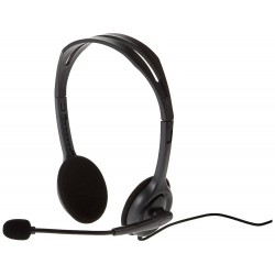 Logitech H110 Wired On Ear Headphones With Mic, Stereo With Noise-Cancelling,3.5-Mm Dual Audio Jack, Pc/Mac/Laptop- Black