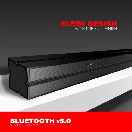 boAt AAVANTE Bar 1300 60W 2.0 Channel Bluetooth Soundbar Signature Sound, Multiple Connectivity Modes, (Premium Black) boAt AAVANTE Bar 1300 60W 2.0 Channel Bluetooth Soundbar Signature Sound, Multiple Connectivity Modes, (Premium Black)