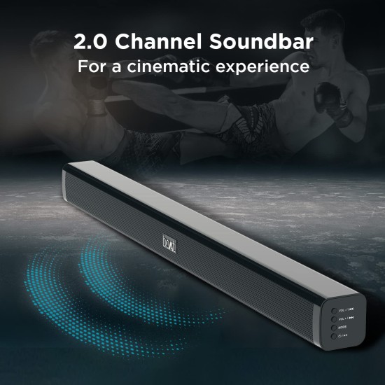 boAt Aavante Bar 900 Bluetooth Soundbar with 30W RMS, 2.0 Channel, Multiple Connectivity (Premium Black) boAt Aavante Bar 900 Bluetooth Soundbar with 30W RMS, 2.0 Channel, Multiple Connectivity (Premium Black)