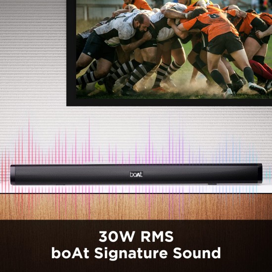 boAt Aavante Bar 900 Bluetooth Soundbar with 30W RMS, 2.0 Channel, Multiple Connectivity (Premium Black) boAt Aavante Bar 900 Bluetooth Soundbar with 30W RMS, 2.0 Channel, Multiple Connectivity (Premium Black)