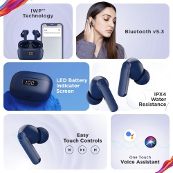 boAt Airdopes 121 PRO TWS Earbuds Signature Sound, Quad Mic ENx™, (Royal Blue) boAt Airdopes 121 PRO TWS Earbuds Signature Sound, Quad Mic ENx™, (Royal Blue)