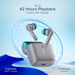 boAt Airdopes 141 Bluetooth Truly Wireless in Ear Headphones with 45H Playtime (Cyan Cider) boAt Airdopes 141 Bluetooth Truly Wireless in Ear Headphones with 45H Playtime (Cyan Cider)