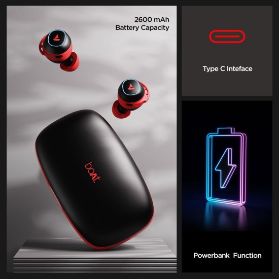 boAt Airdopes 441 Pro Bluetooth Truly Wireless in Ear Earbuds with mic, Upto 150 Hours (Raging Red) boAt Airdopes 441 Pro Bluetooth Truly Wireless in Ear Earbuds with mic, Upto 150 Hours (Raging Red)