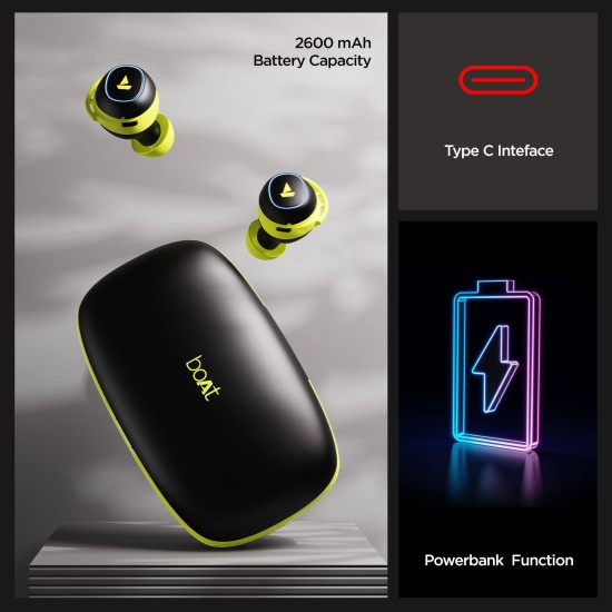 boAt Airdopes 441 Pro True Wireless in Ear Earbuds with mic, Upto 150 Hours Playback (Spirit Lime) boAt Airdopes 441 Pro True Wireless in Ear Earbuds with mic, Upto 150 Hours Playback (Spirit Lime)