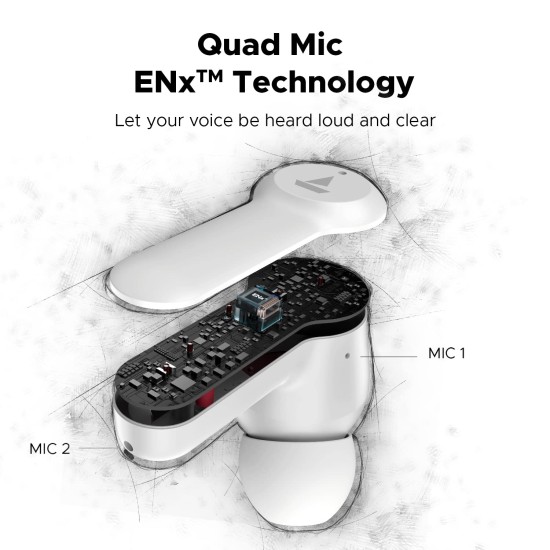 boAt Airdopes Fuel in Ear Headphones,Quad Mics,Enx (Classic Black) boAt Airdopes Fuel in Ear Headphones,Quad Mics,Enx (Classic Black)