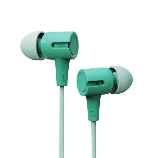 boAt Bassheads 102 Wired in Ear Earphones with Mic (Mint Green) boAt Bassheads 102 Wired in Ear Earphones with Mic (Mint Green)