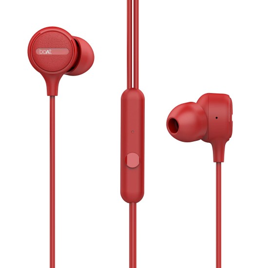 boAt Bassheads 103 Wired in Ear Earphone with Mic (Red) boAt Bassheads 103 Wired in Ear Earphone with Mic (Red)