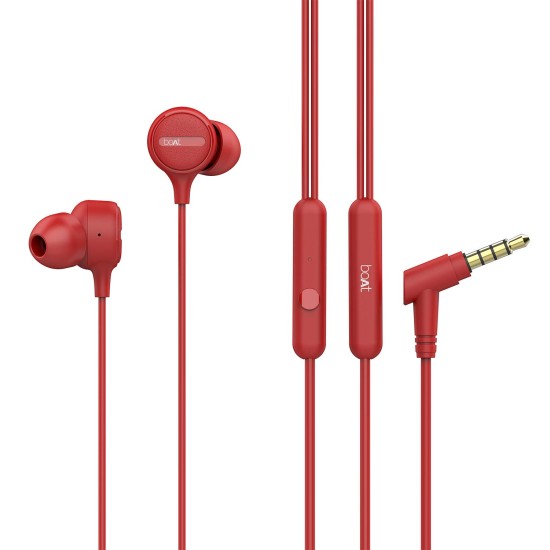 boAt Bassheads 103 Wired in Ear Earphone with Mic (Red) boAt Bassheads 103 Wired in Ear Earphone with Mic (Red)