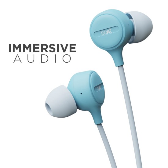 boAt Bassheads 103 in Ear Wired Earphones with Mic (Mint Blue) boAt Bassheads 103 in Ear Wired Earphones with Mic (Mint Blue)