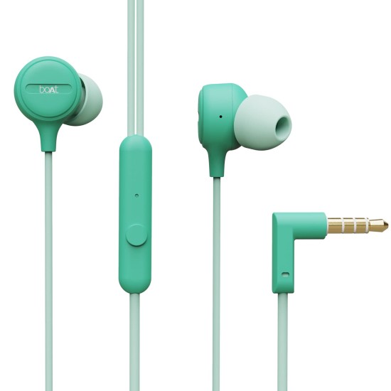 boAt Bassheads 103 in Ear Wired Earphones with Mic (Mint Green) boAt Bassheads 103 in Ear Wired Earphones with Mic (Mint Green)