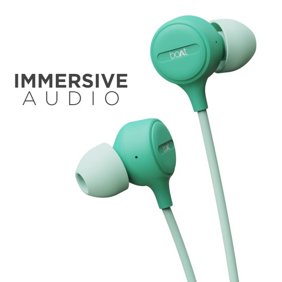 boAt Bassheads 103 in Ear Wired Earphones with Mic (Mint Green) boAt Bassheads 103 in Ear Wired Earphones with Mic (Mint Green)