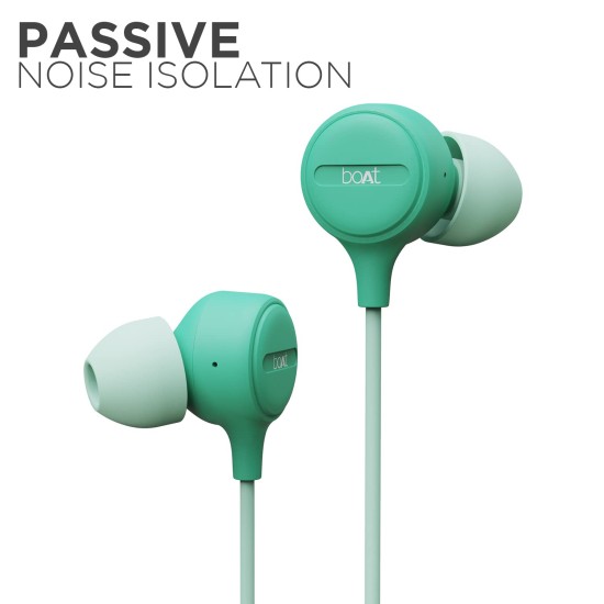boAt Bassheads 103 in Ear Wired Earphones with Mic (Mint Green) boAt Bassheads 103 in Ear Wired Earphones with Mic (Mint Green)