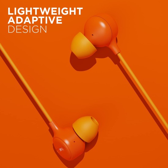 boAt Bassheads 103 in Ear Wired Earphones with Mic(Mint Orange) boAt Bassheads 103 in Ear Wired Earphones with Mic(Mint Orange)