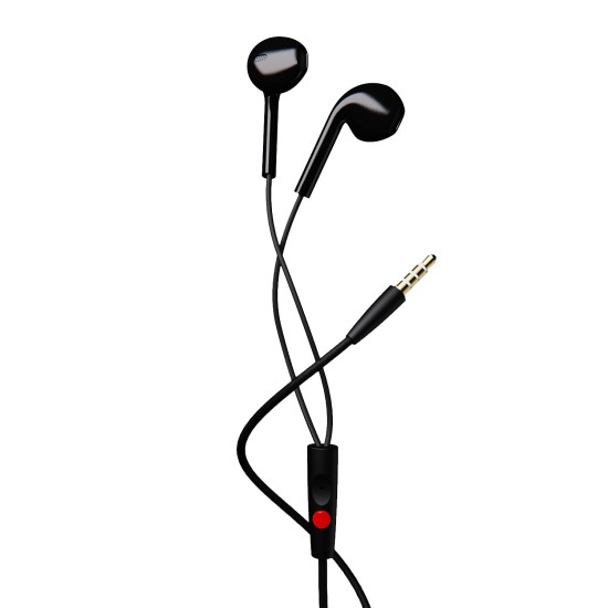 boAt Bassheads 105 Wired in Ear Earphones with Mic (Black) boAt Bassheads 105 Wired in Ear Earphones with Mic (Black)