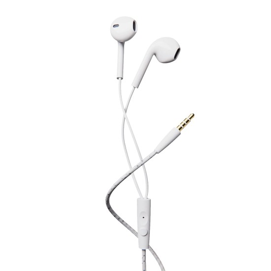 boAt Bassheads 105 Wired in Ear Earphones with Mic (White) boAt Bassheads 105 Wired in Ear Earphones with Mic (White)