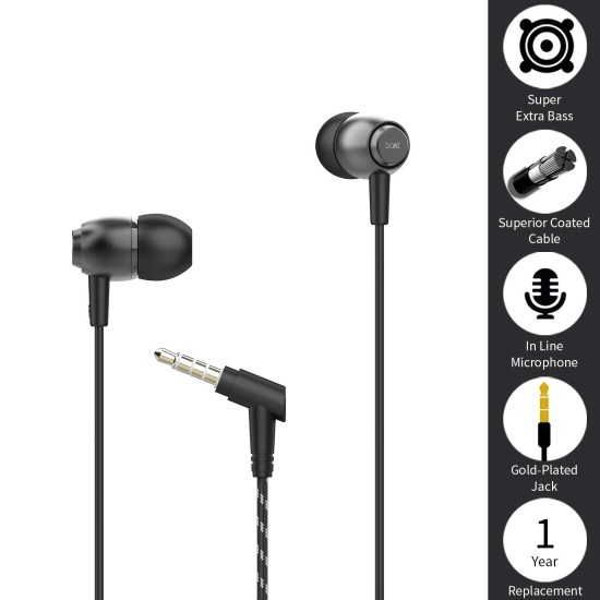 boAt Bassheads 162 in Ear Wired Earphones with Mic(Active Black) boAt Bassheads 162 in Ear Wired Earphones with Mic(Active Black)